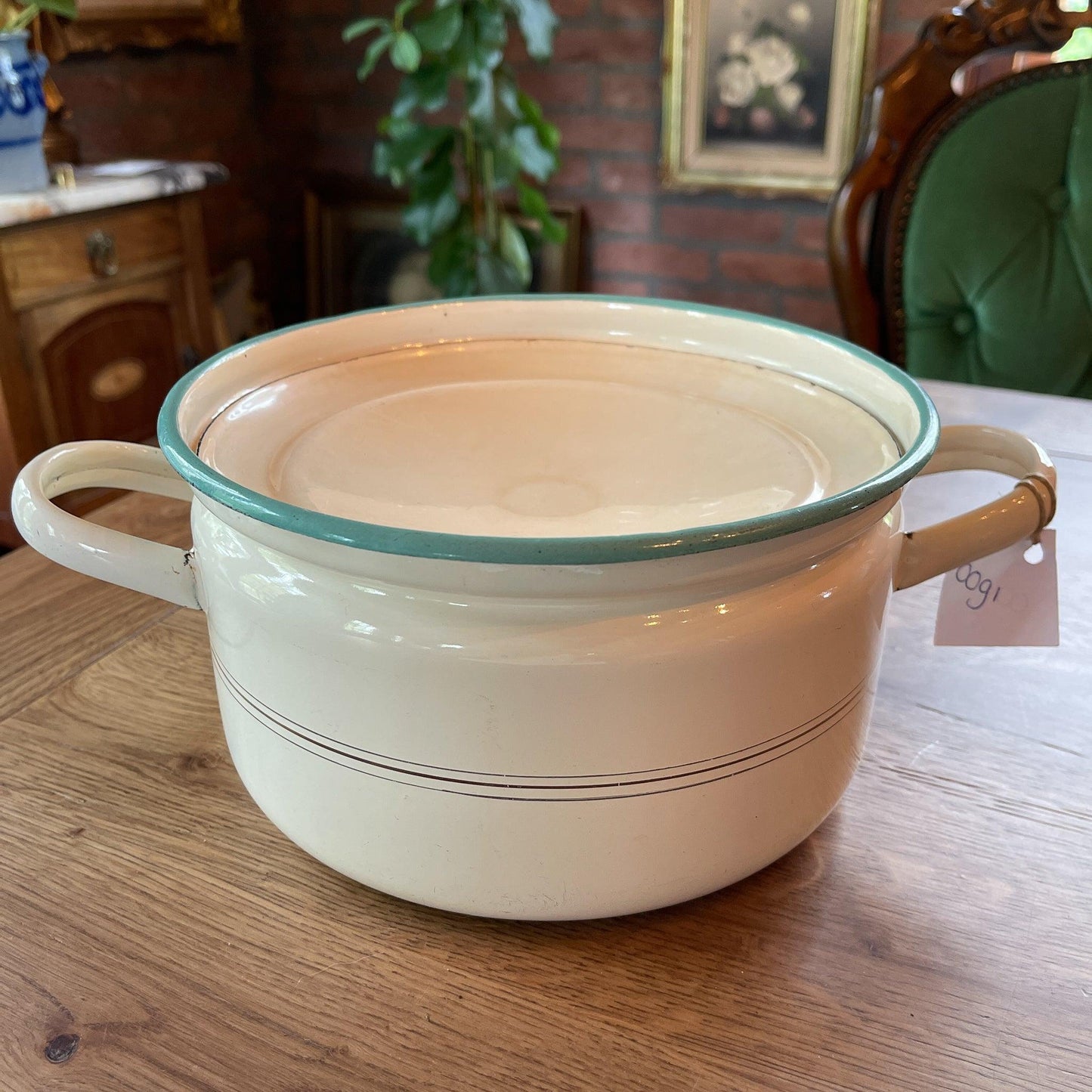 Emaille pan met deksel - Bamestra Curiosa