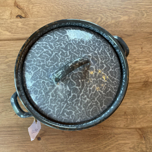 Emaille pan met deksel - Bamestra Curiosa