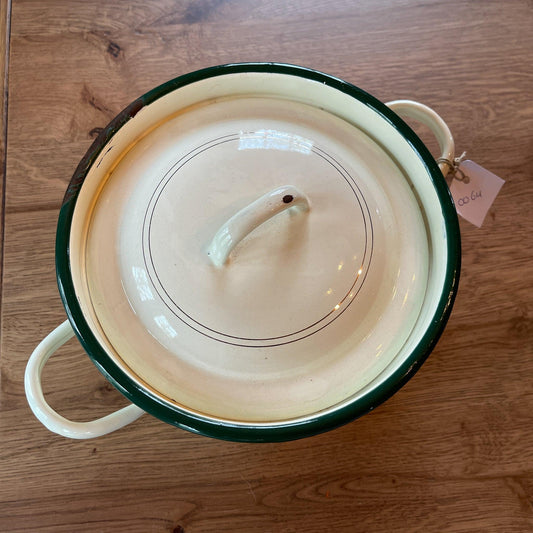 Emaille pan met deksel - Bamestra Curiosa