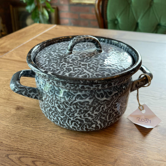 Emaille pannetje met deksel - Bamestra Curiosa