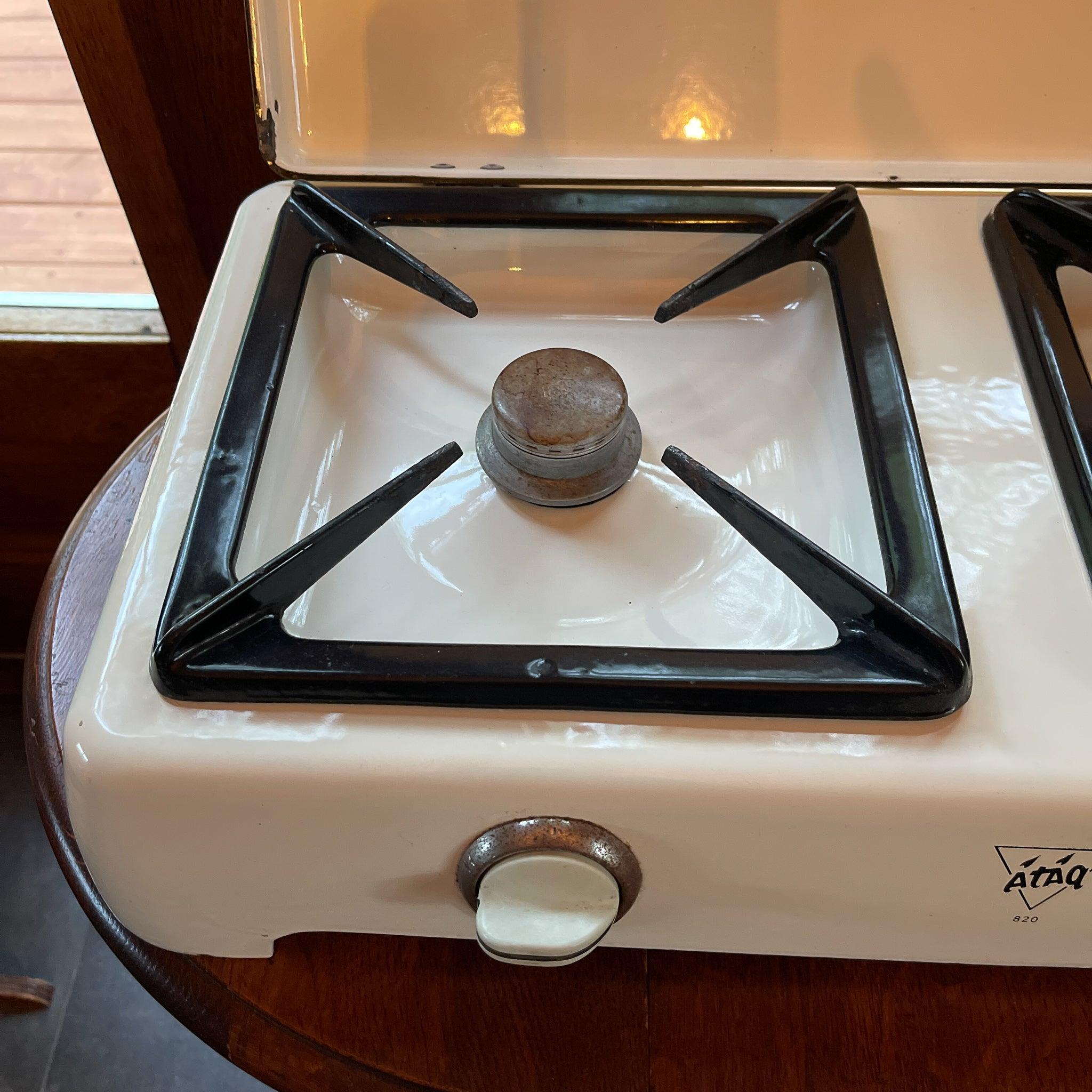 Emaille tweepits gasstel van Ataq - The Collectionist