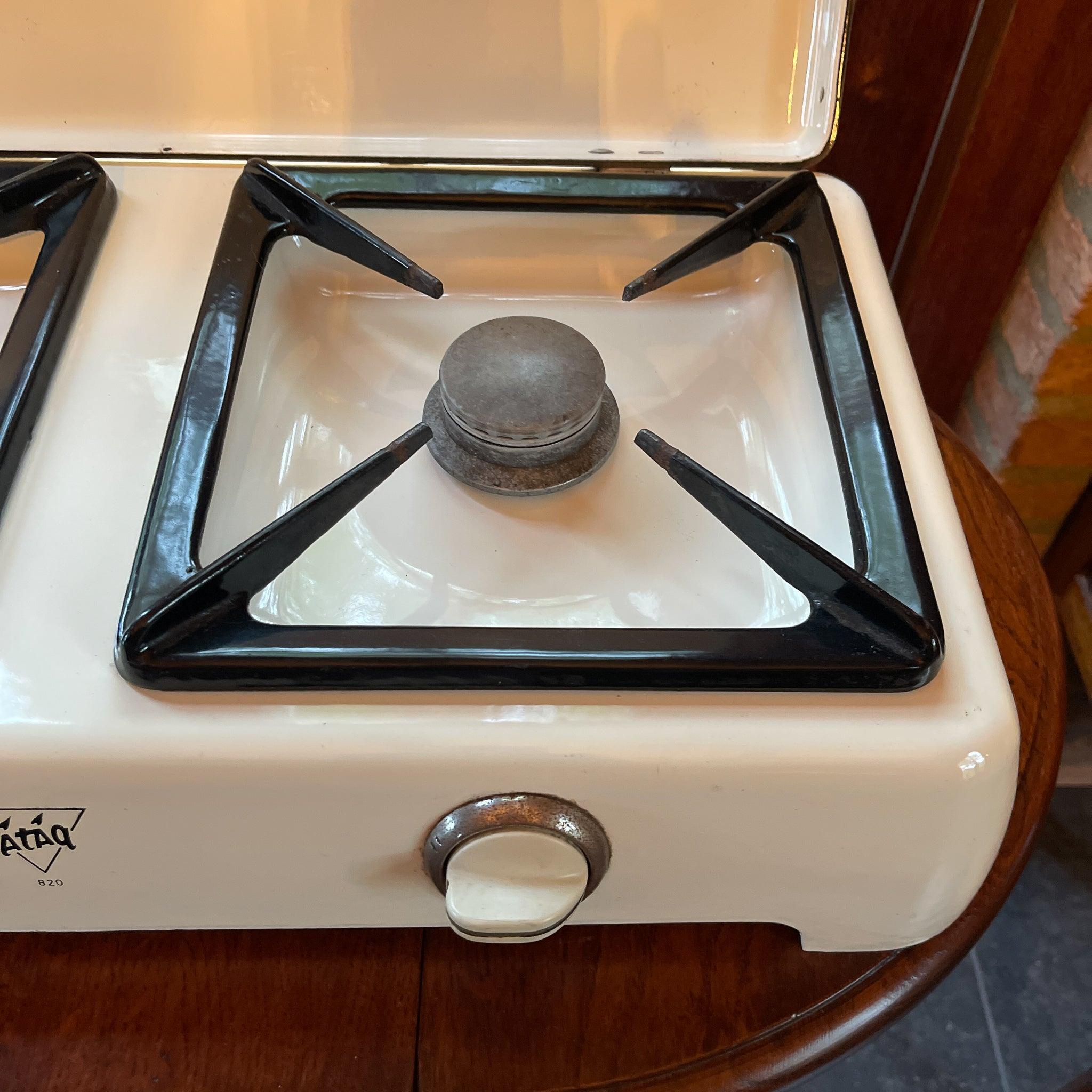 Emaille tweepits gasstel van Ataq - The Collectionist