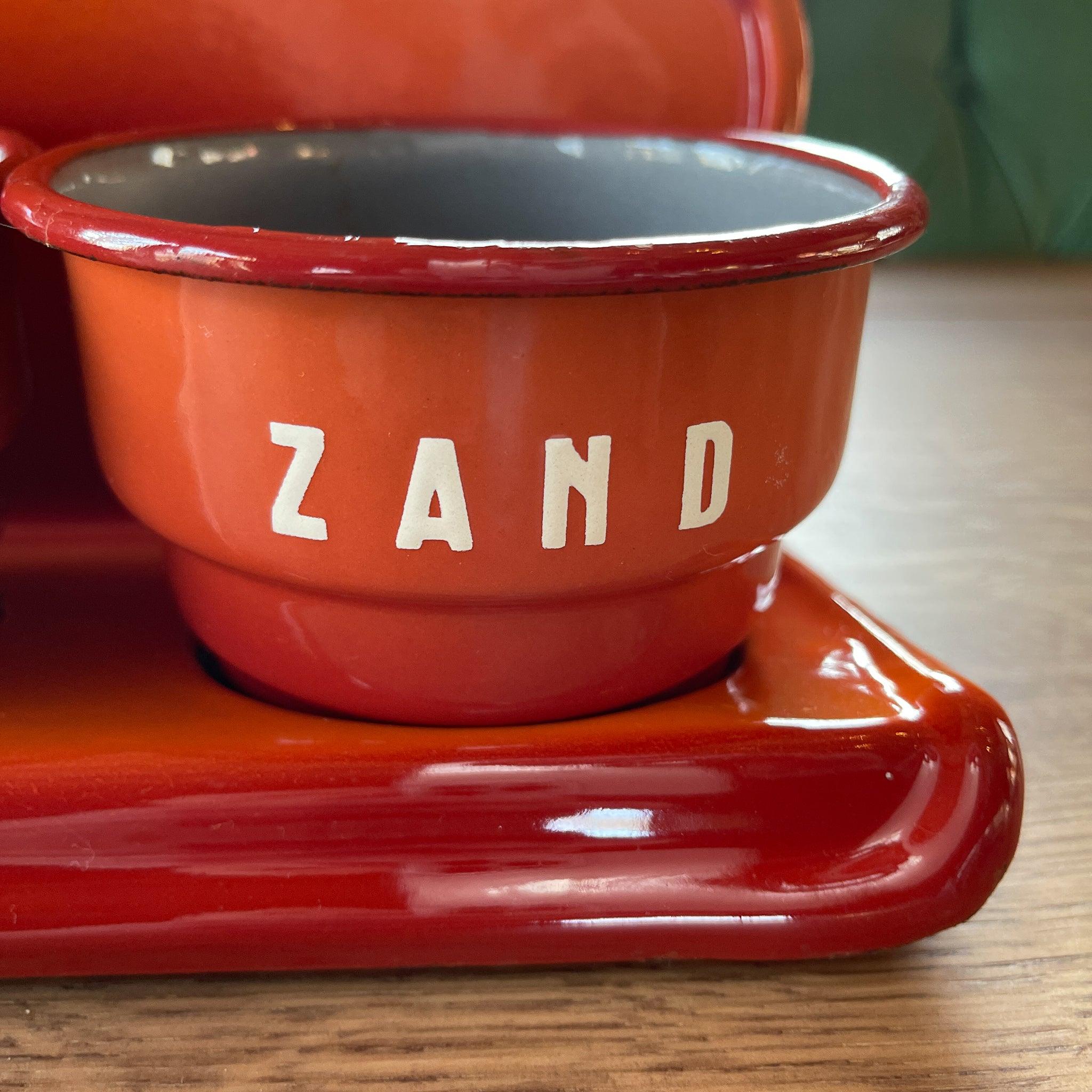 Emaille zand zeep en soda rek - The Collectionist