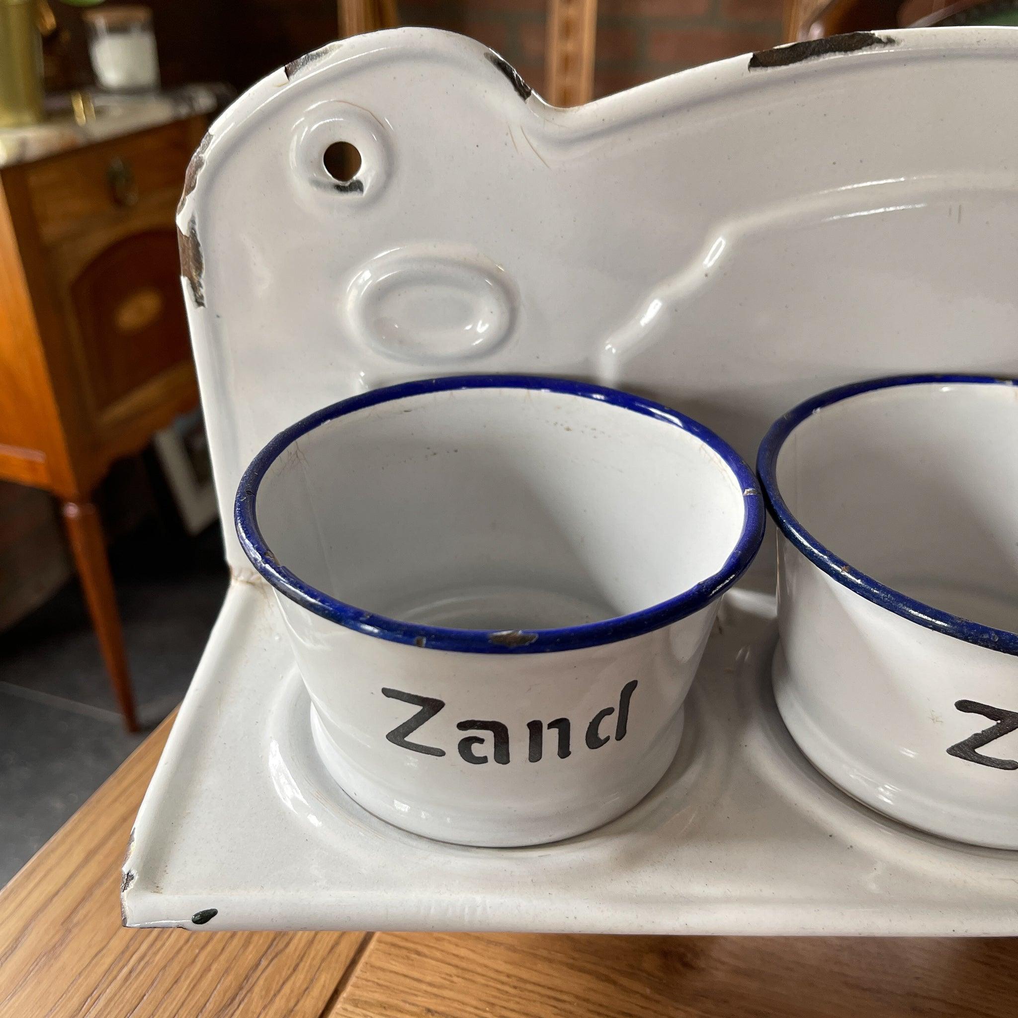 Emaille zand zeep en soda rek - The Collectionist