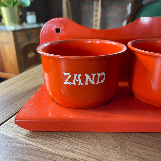 Emaille zand zeep en soda rek - Bamestra Curiosa