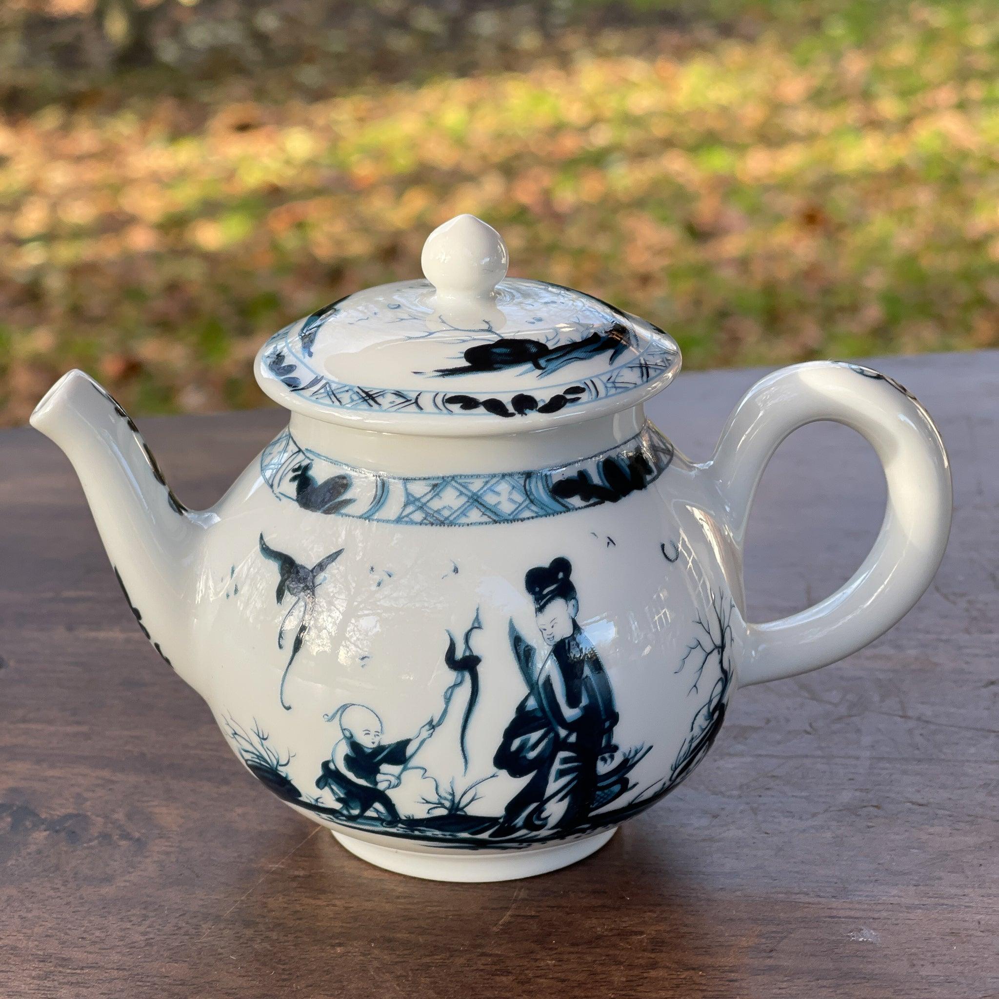 Franklin Mint replica theepot Worcester - The Collectionist