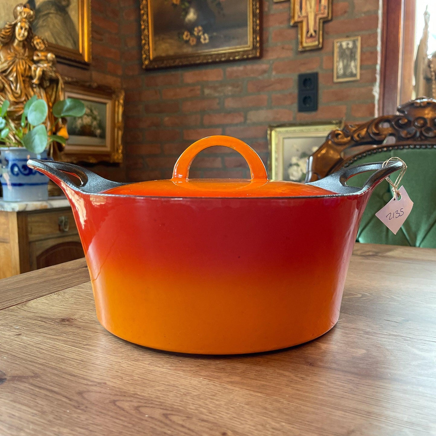 Gietijzeren geëmailleerde braadpan van Hackman - Bamestra Curiosa