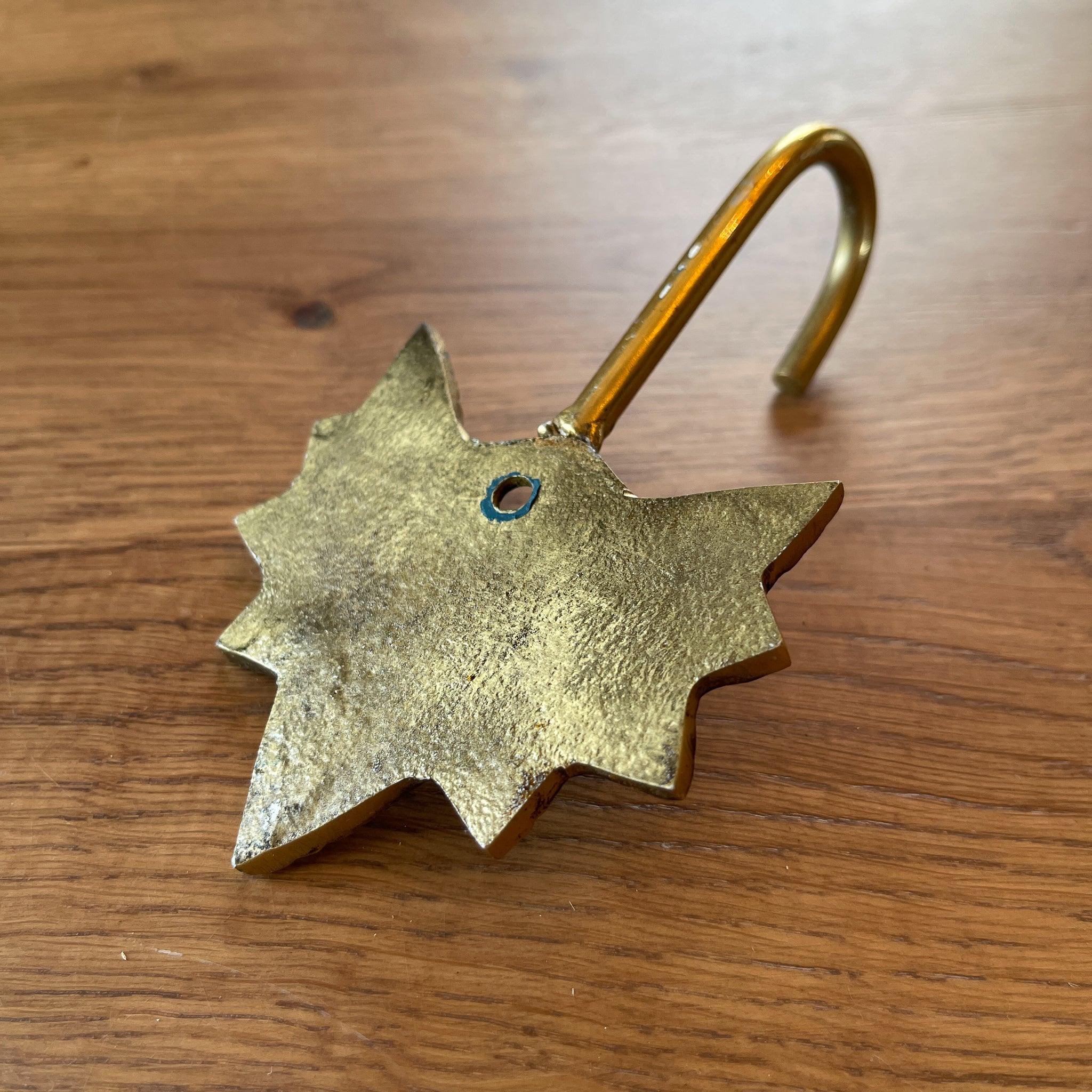 Gouden wandhaak met palm - The Collectionist