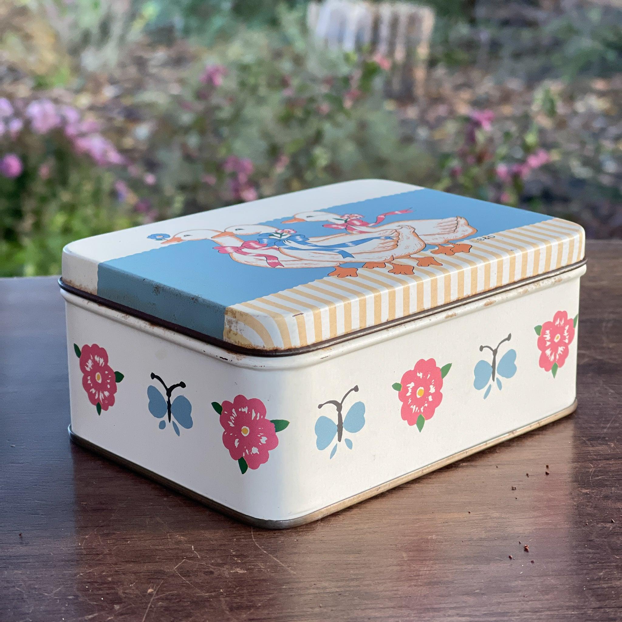 Gourmet Gallery blikje met ganzen en bloemen opdruk - The Collectionist