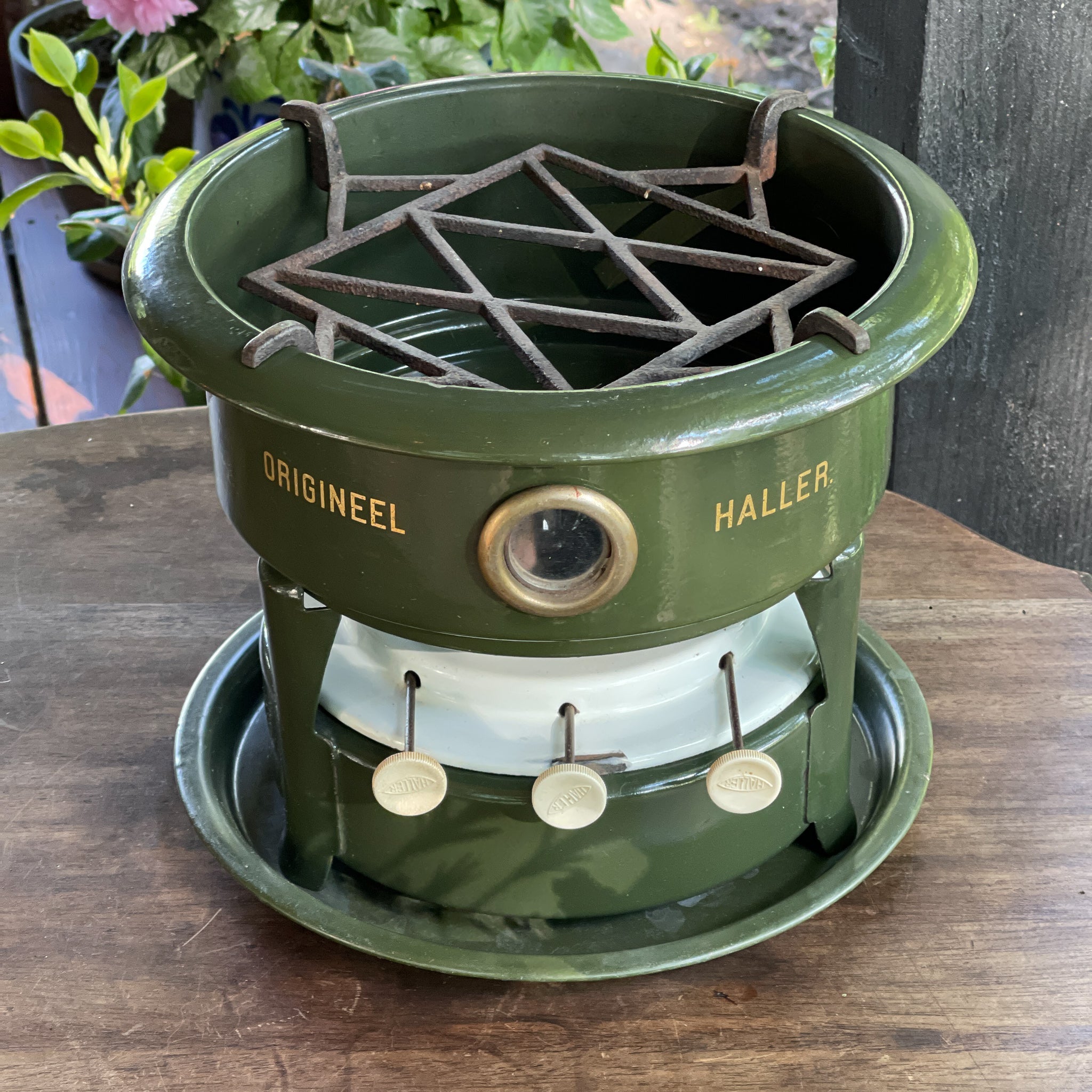 Groene 3 Pits Original Haller Petroleumstel - The Collectionist