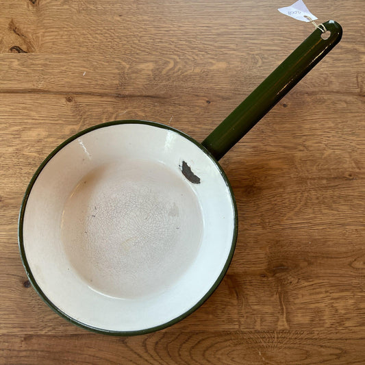 Groene emaille koekenpannetje groen - Bamestra Curiosa