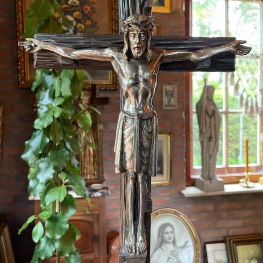 Grote antieke crucifix - Bamestra Curiosa