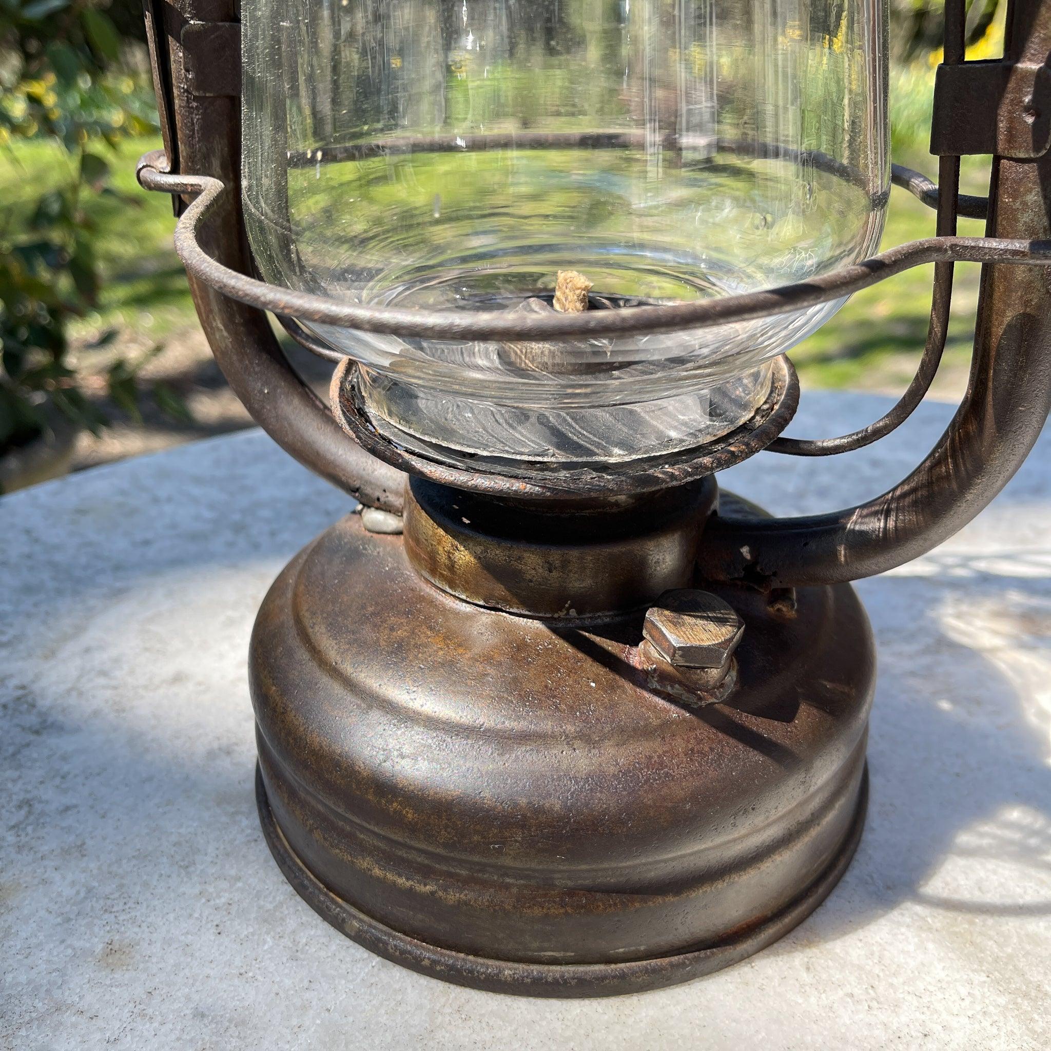 Grote antieke Feuerhand stormlantaarn petroleum lamp - The Collectionist