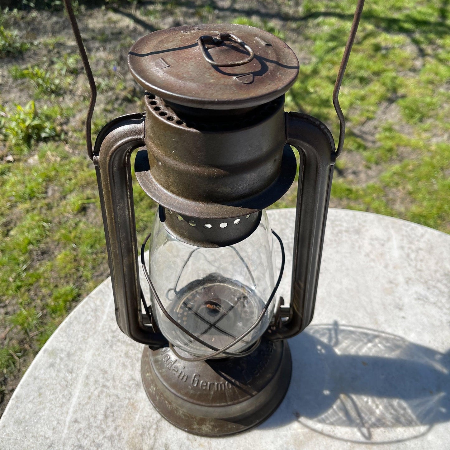Grote antieke Frowo 340 stormlantaarn petroleum lamp - Bamestra Curiosa