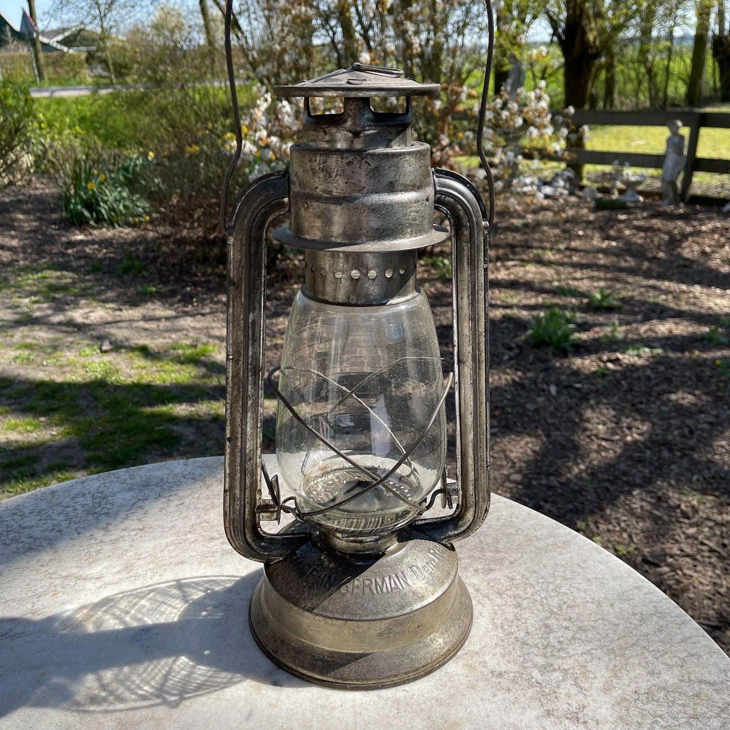 Grote antieke Frowo 340 stormlantaarn petroleum lamp - Bamestra Curiosa