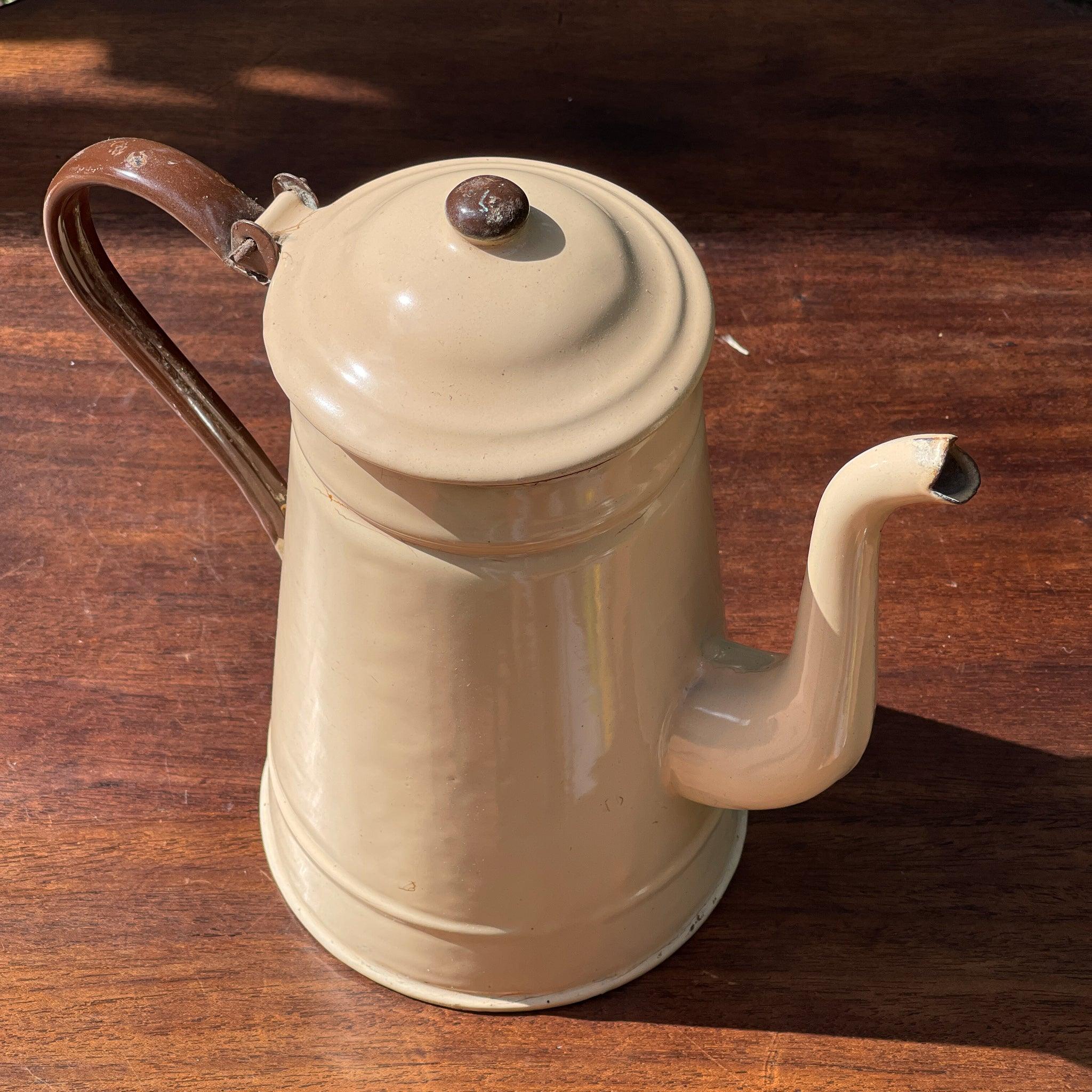 Grote emaille koffiepot / theepot - The Collectionist