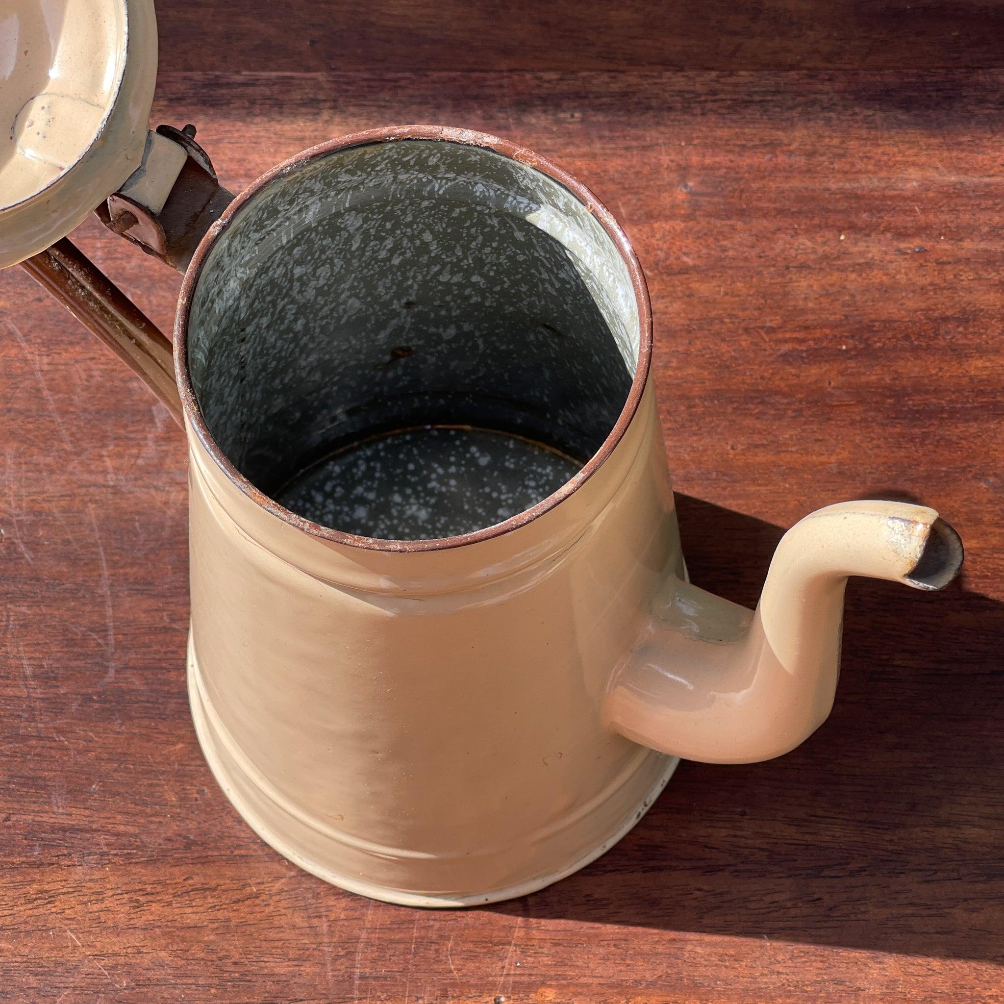 Grote emaille koffiepot / theepot - The Collectionist