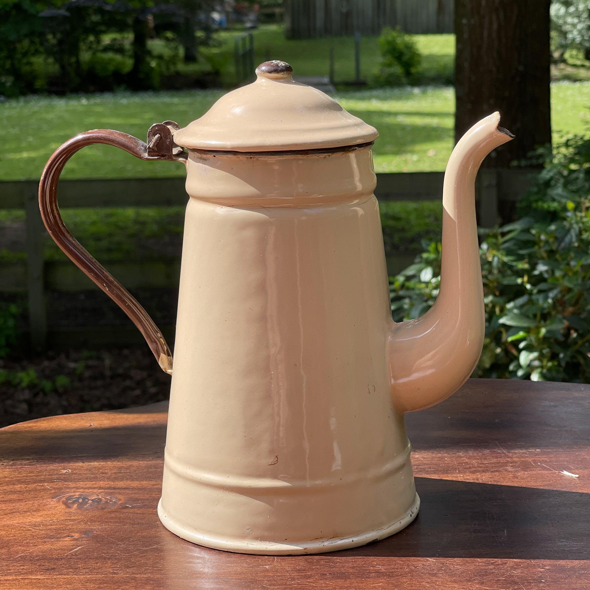 Grote emaille koffiepot / theepot - The Collectionist