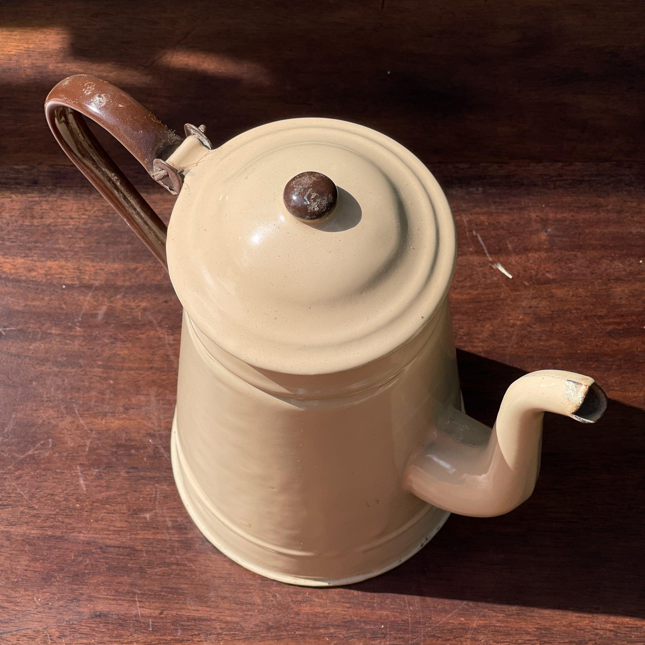 Grote emaille koffiepot / theepot - The Collectionist