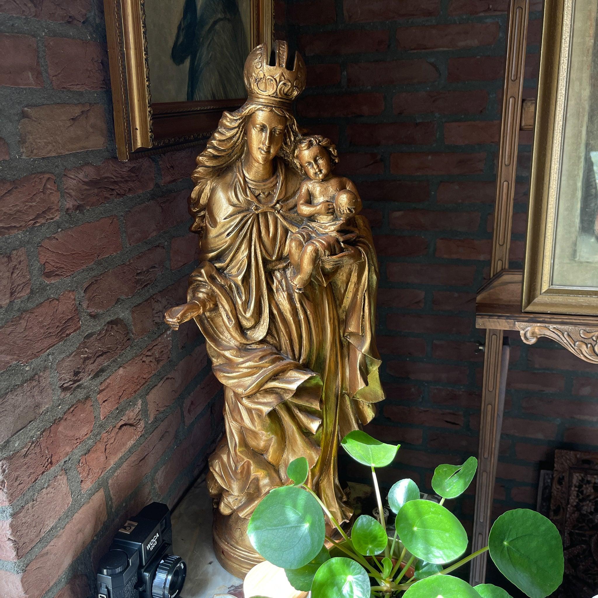 Grote gouden Maria beeld - The Collectionist