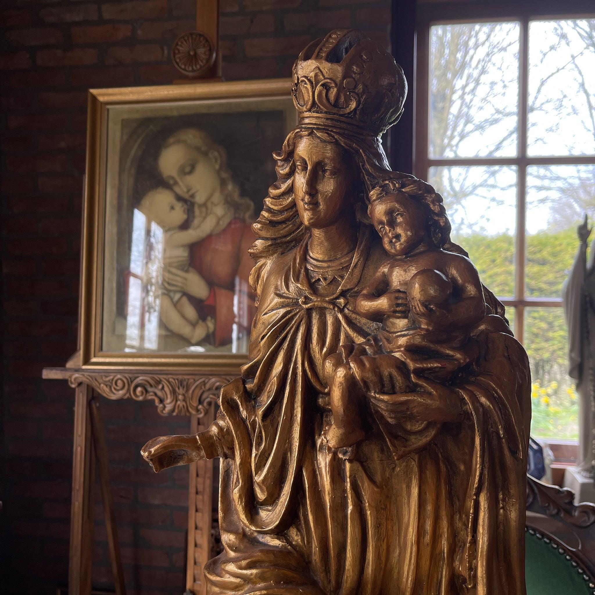 Grote gouden Maria beeld - The Collectionist