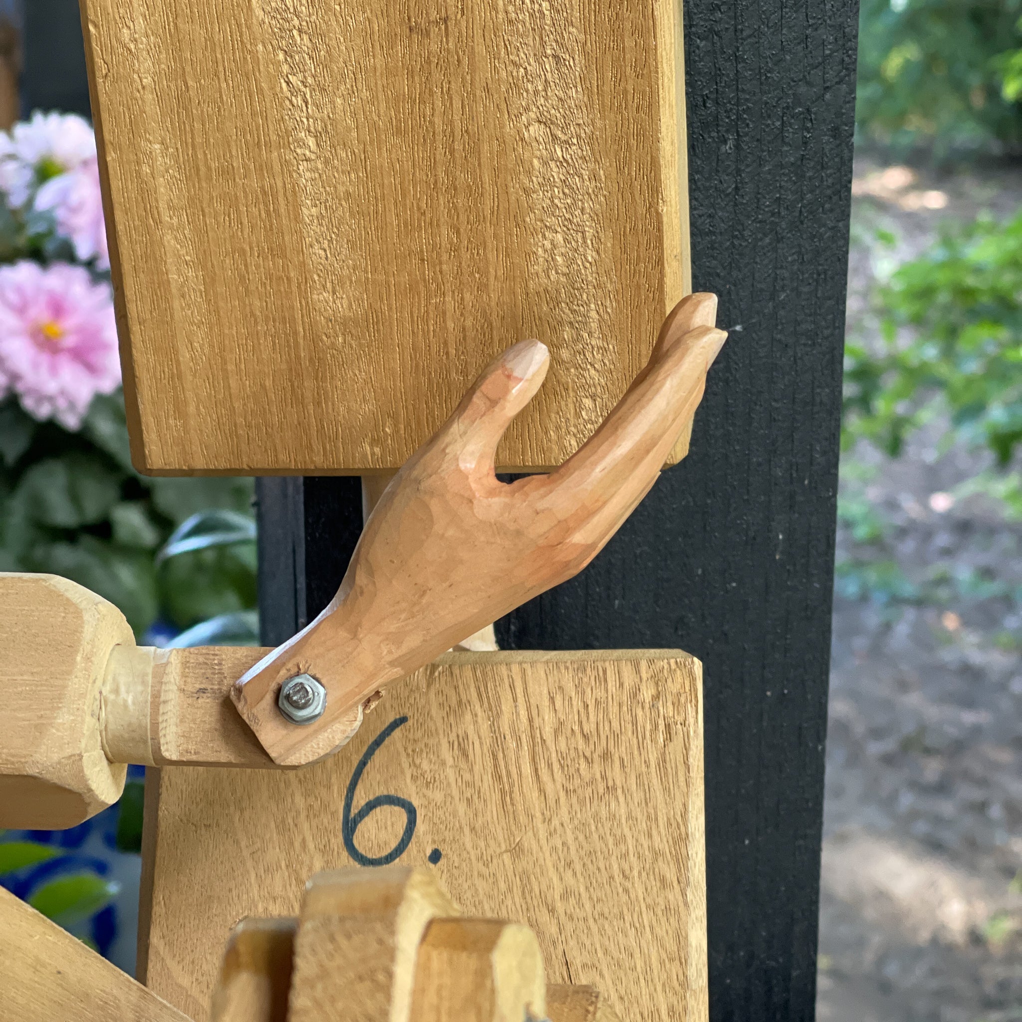 Grote handgesneden houten marionet / articulerende studiepop – mannelijk model – 90 cm - The Collectionist