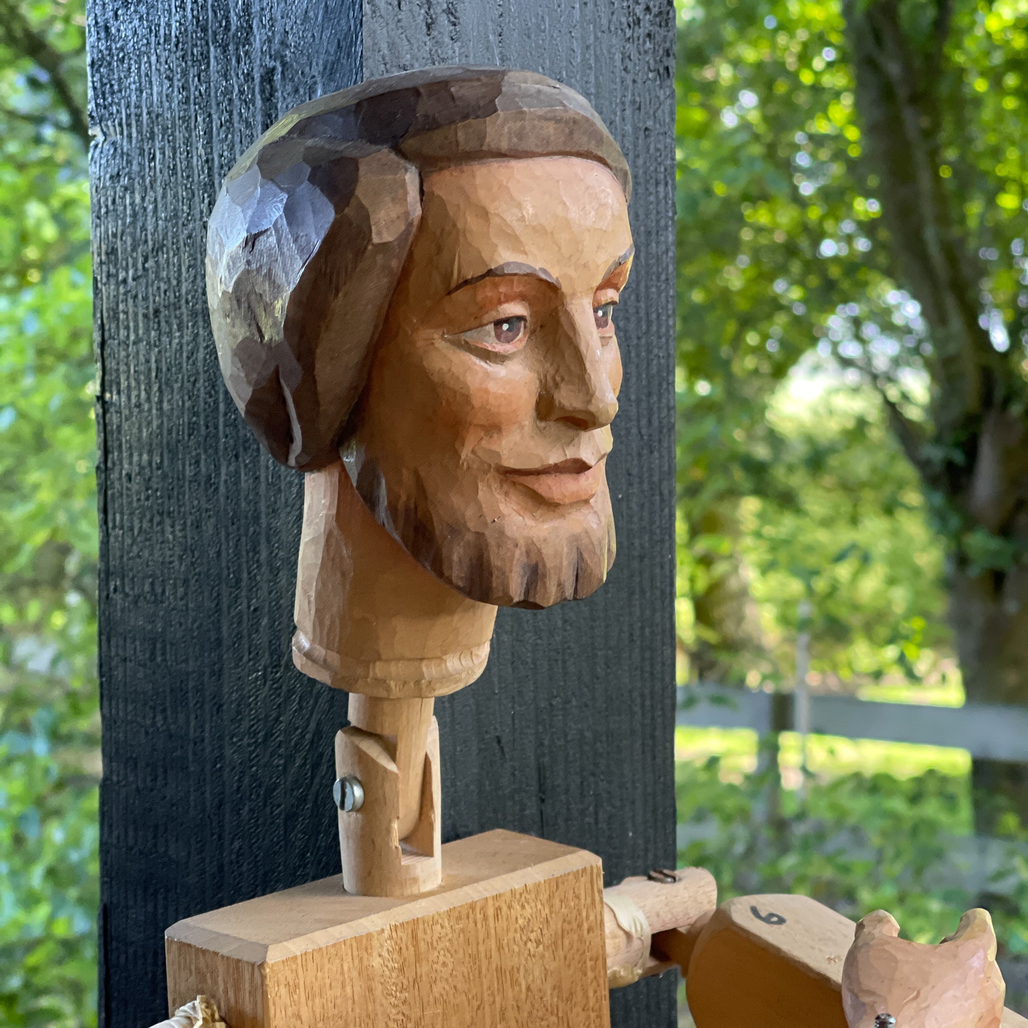 Grote handgesneden houten marionet / articulerende studiepop – mannelijk model – 90 cm - The Collectionist