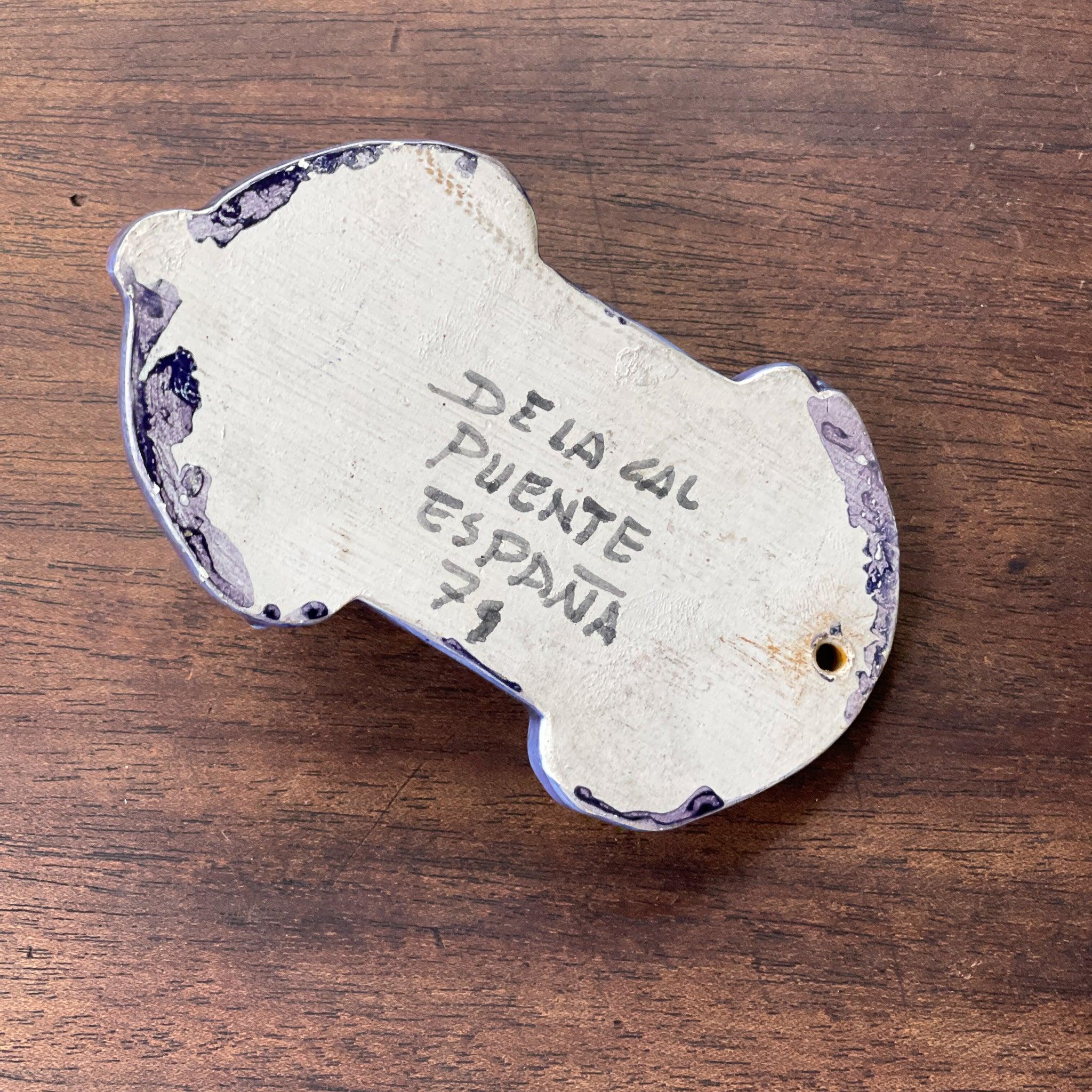 Handgeschilderd aardewerk wijwater bakje - The Collectionist