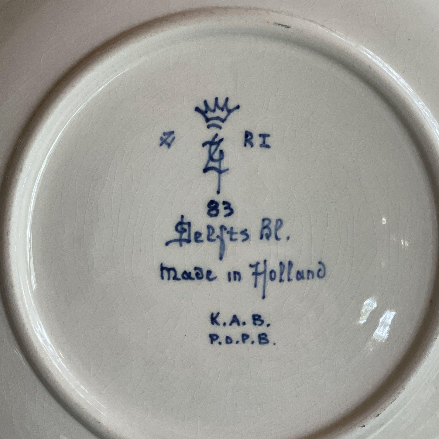 Handgeschilderd Delfts Blauw wandbord Meisje met de Parel - Bamestra Curiosa