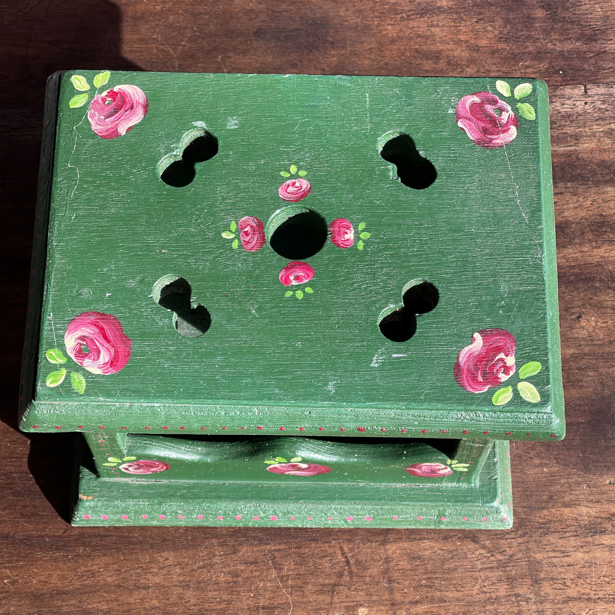 Houten Hindeloopen Stoof - The Collectionist