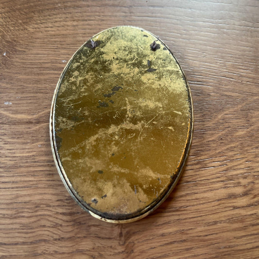 Ikoon van blik met afbeelding van Maria met een engel - Bamestra Curiosa