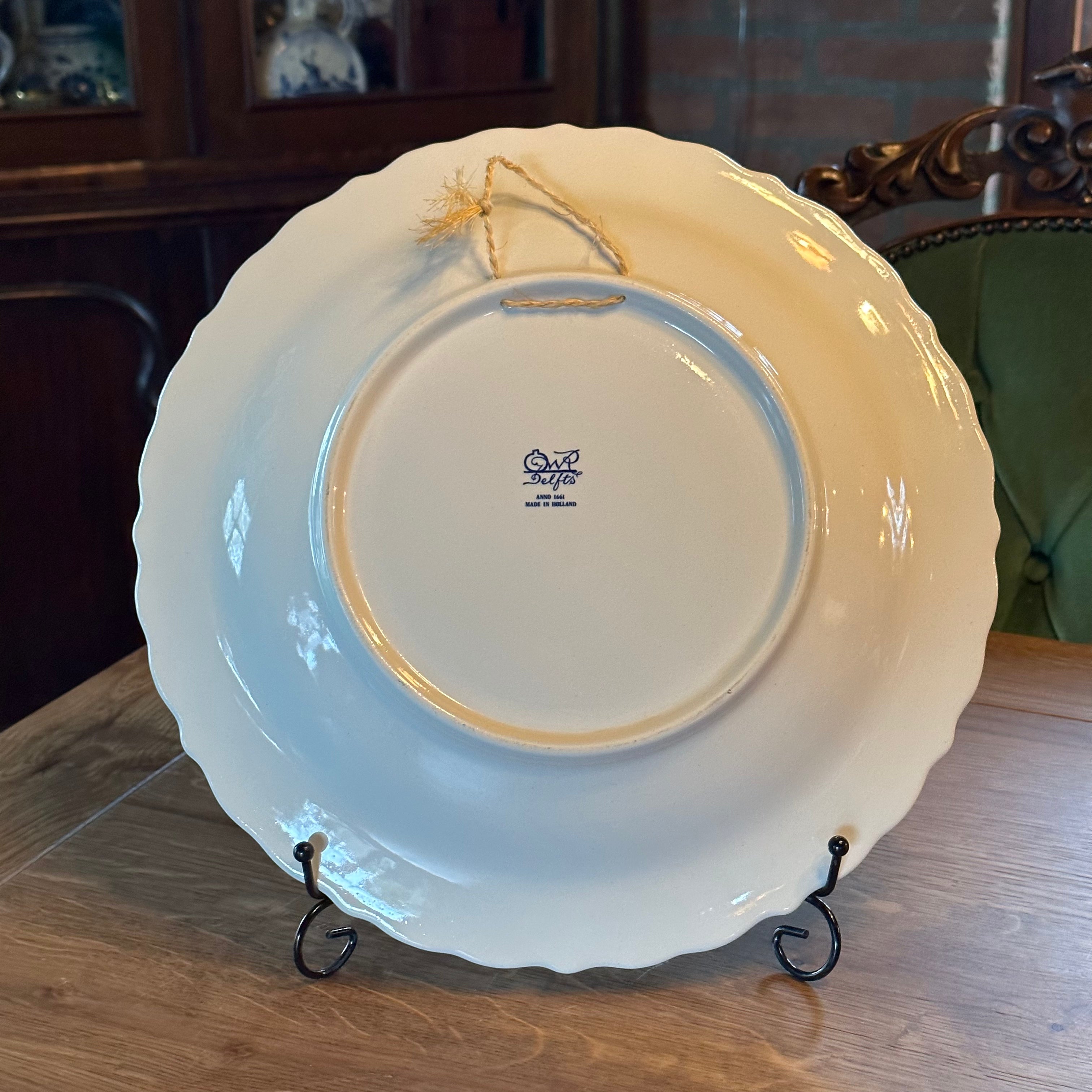 Delfts Blauw bord De Vioolspeler van Van Ostade The Collectionist