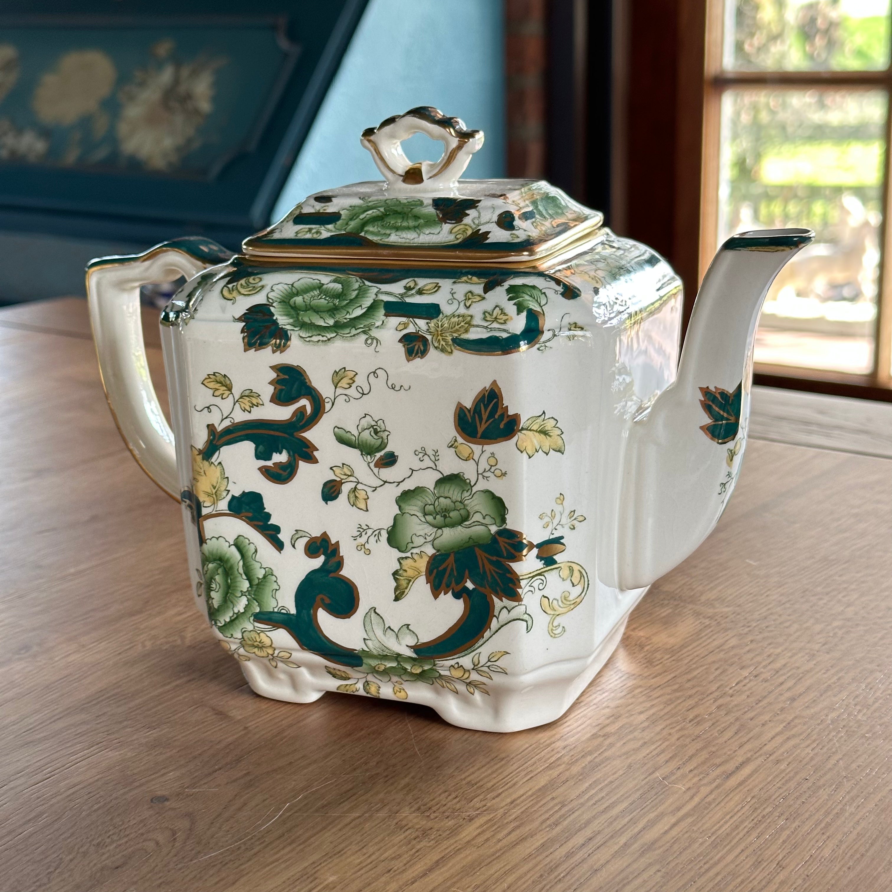 Mason’s Ironstone Chartreuse Zes Persoons Theeservies The Collectionist