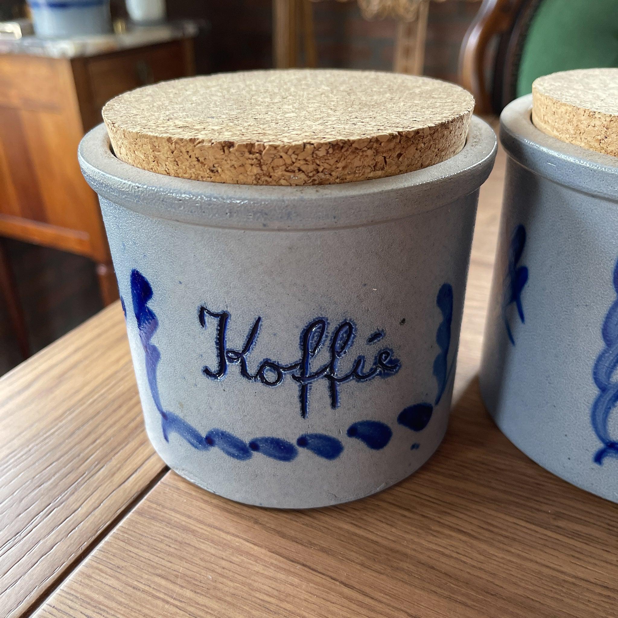 Keuls aardewerk koffie thee en suiker potten - The Collectionist