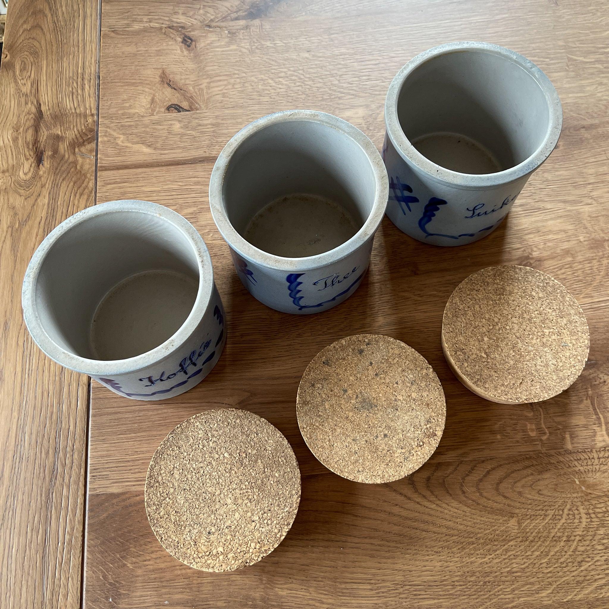Keuls aardewerk koffie thee en suiker potten - The Collectionist