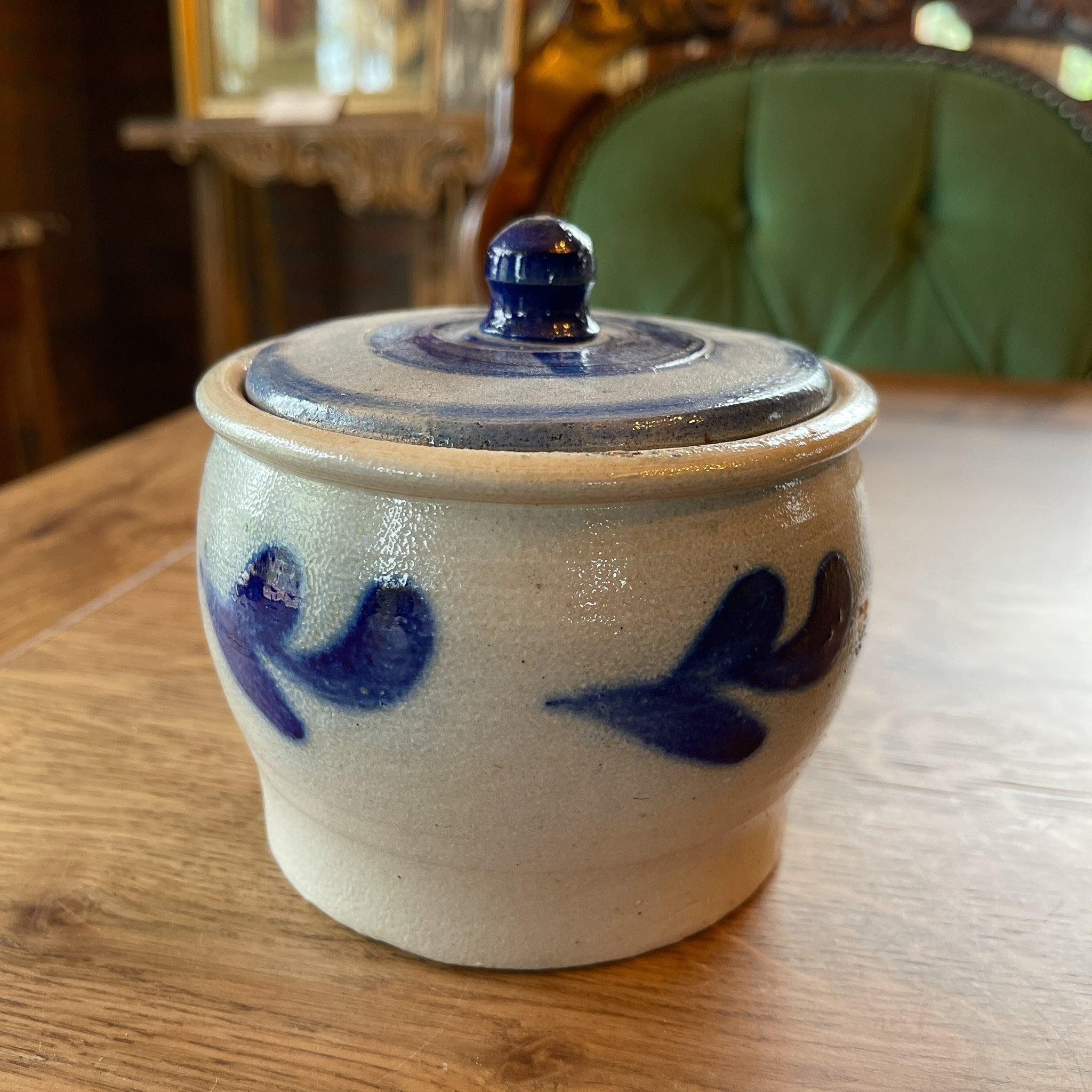 Keuls aardewerk pot met deksel Sallandse Bottermarkt - The Collectionist