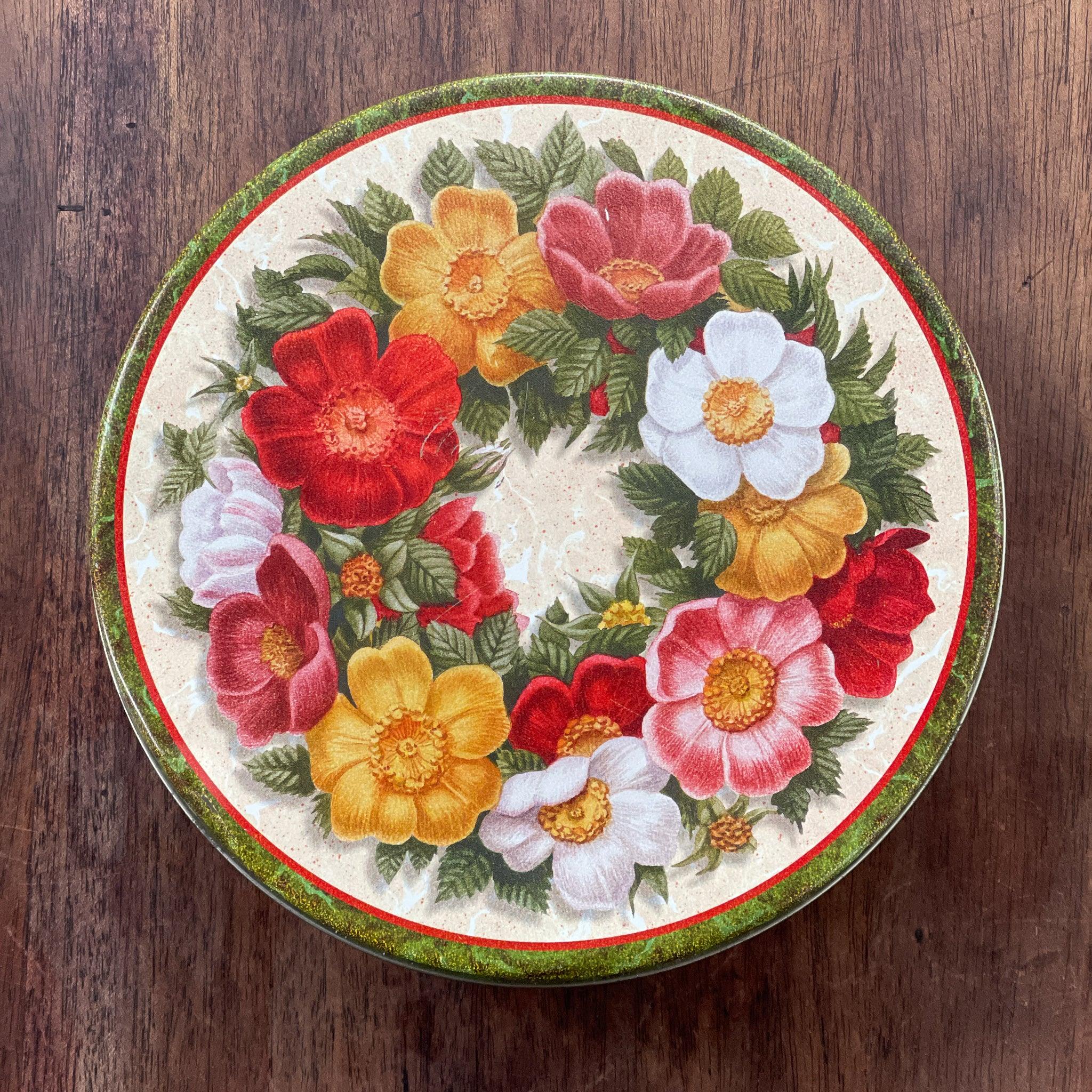 Koekblik met bloemen - The Collectionist