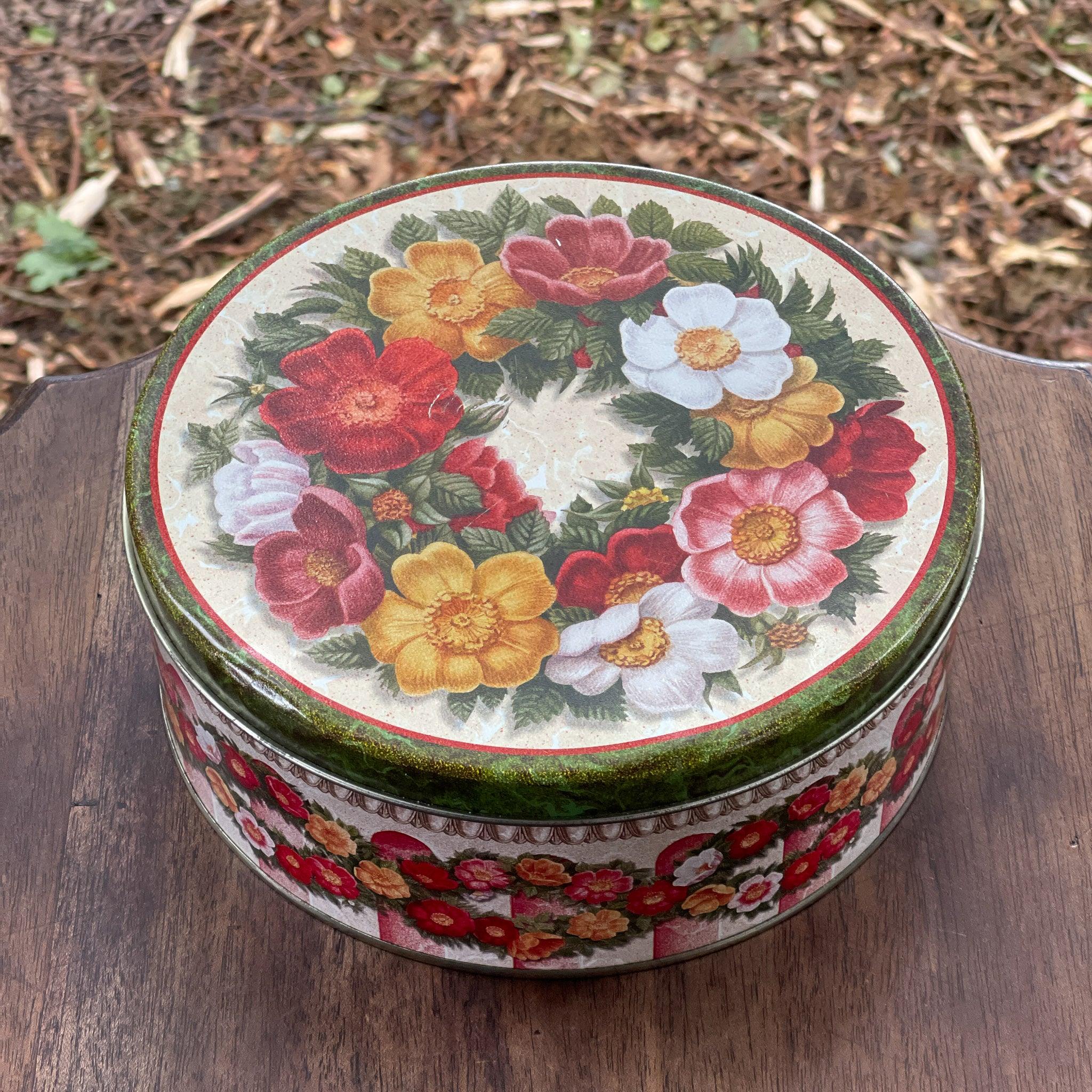 Koekblik met bloemen - The Collectionist
