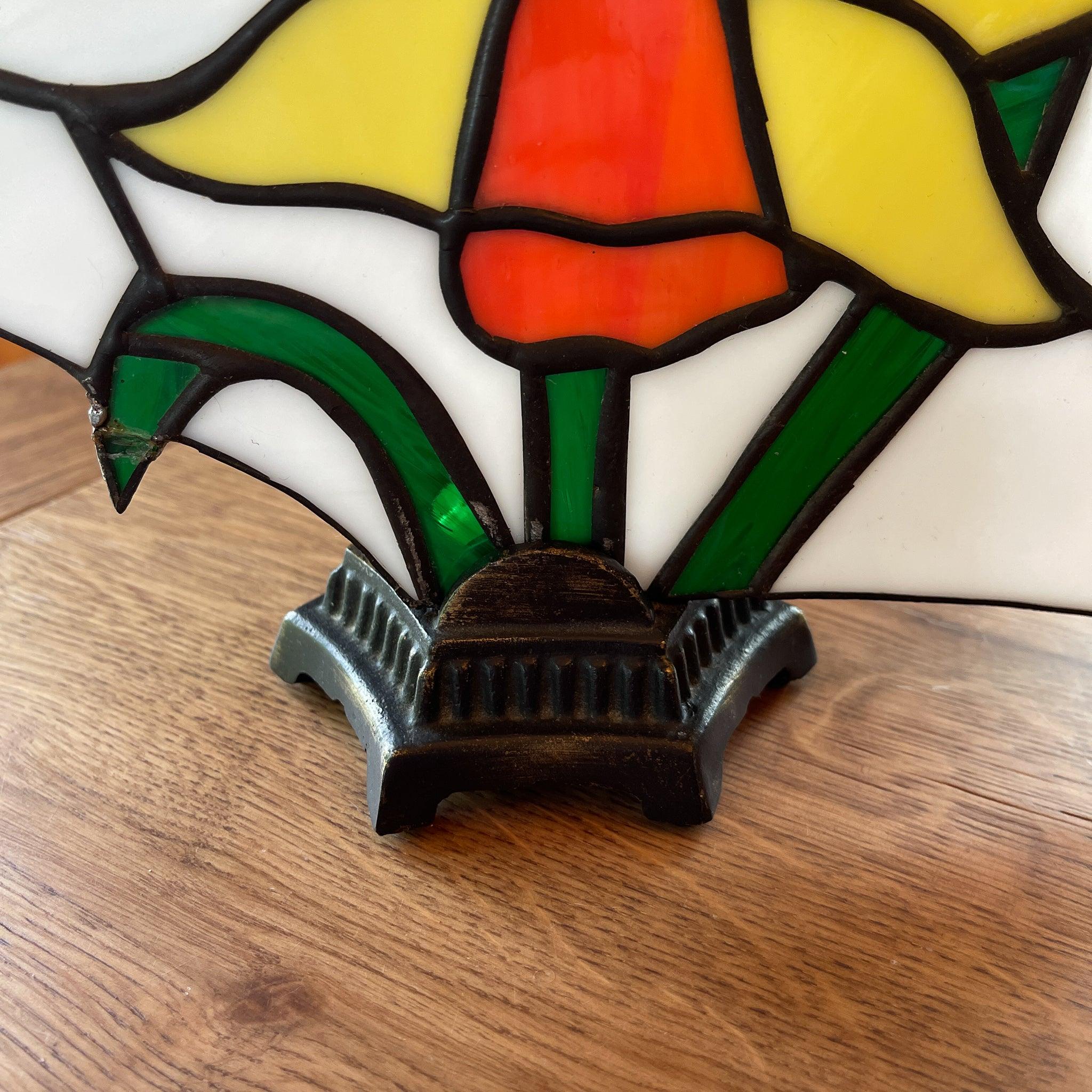 Lampje van Tiffany glas met Narcis - The Collectionist
