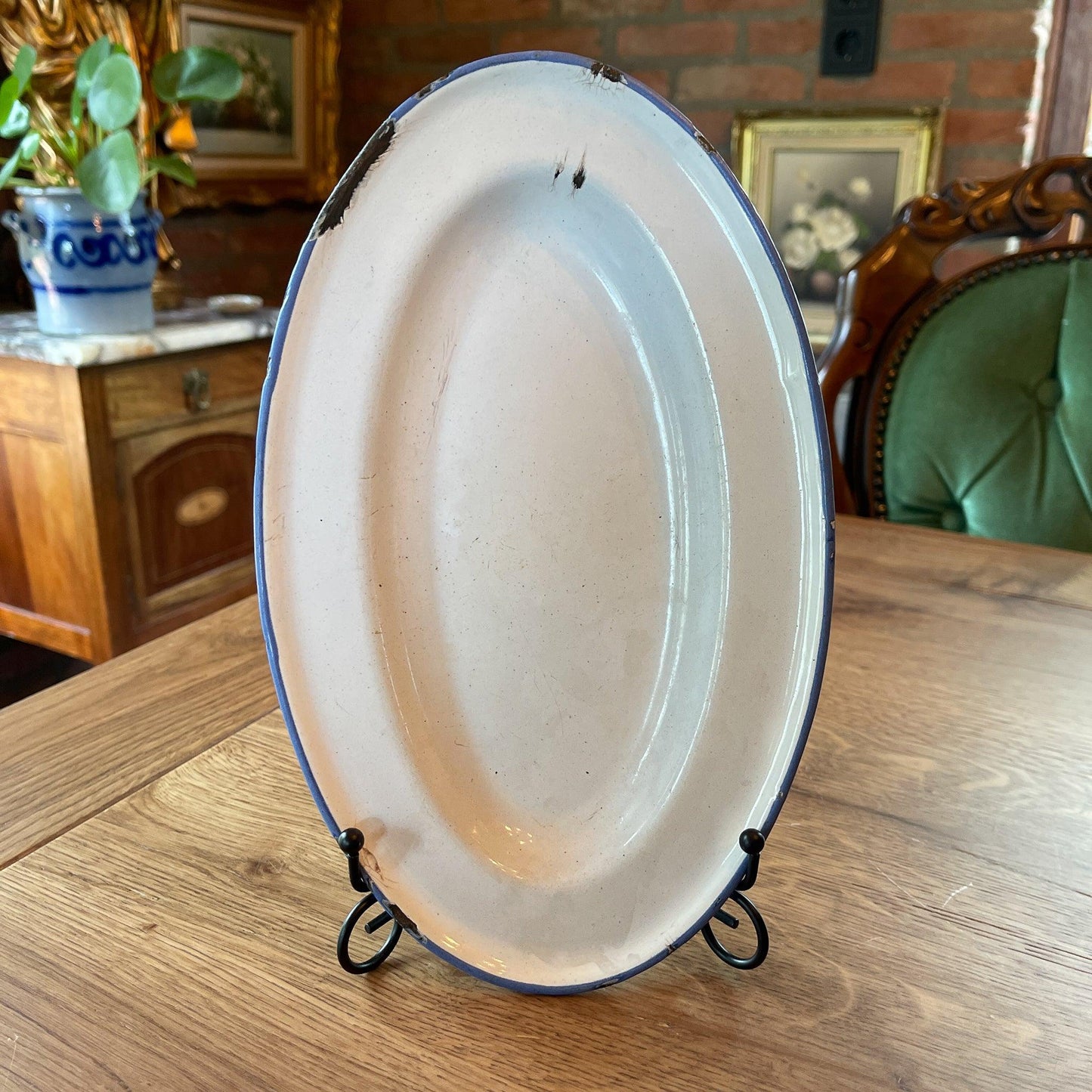 Ovale emaille schaal - Bamestra Curiosa