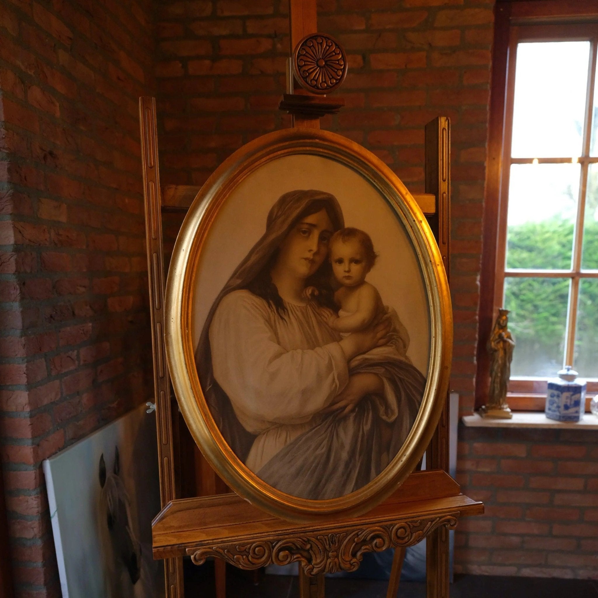 Ovale lijst met Maria & Jezus - The Collectionist