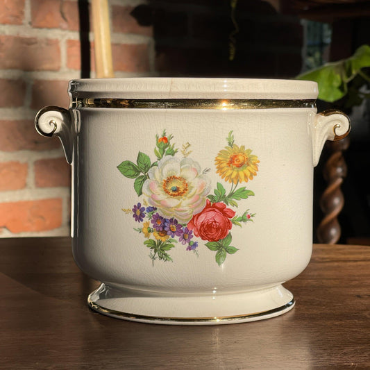 Porseleinen bloempot van Crown Devon - Bamestra Curiosa