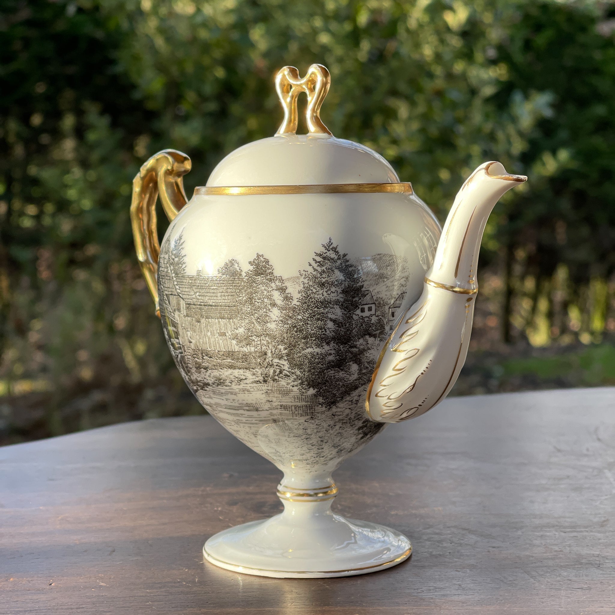 Porseleinen theepot en suikerpot Prussia Royal Rudolstadt - The Collectionist