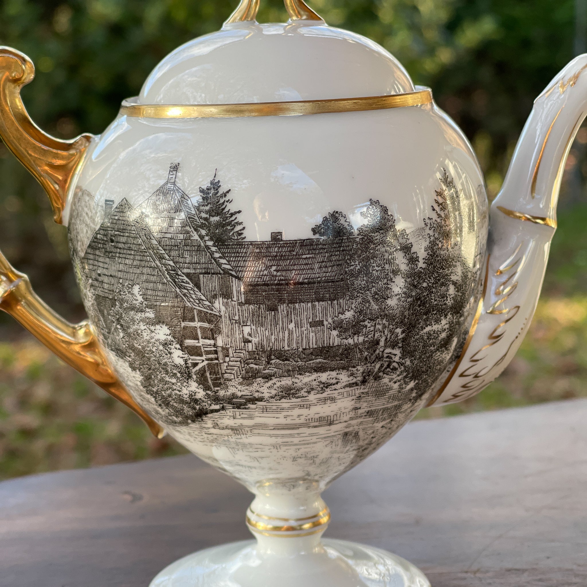 Porseleinen theepot en suikerpot Prussia Royal Rudolstadt - The Collectionist