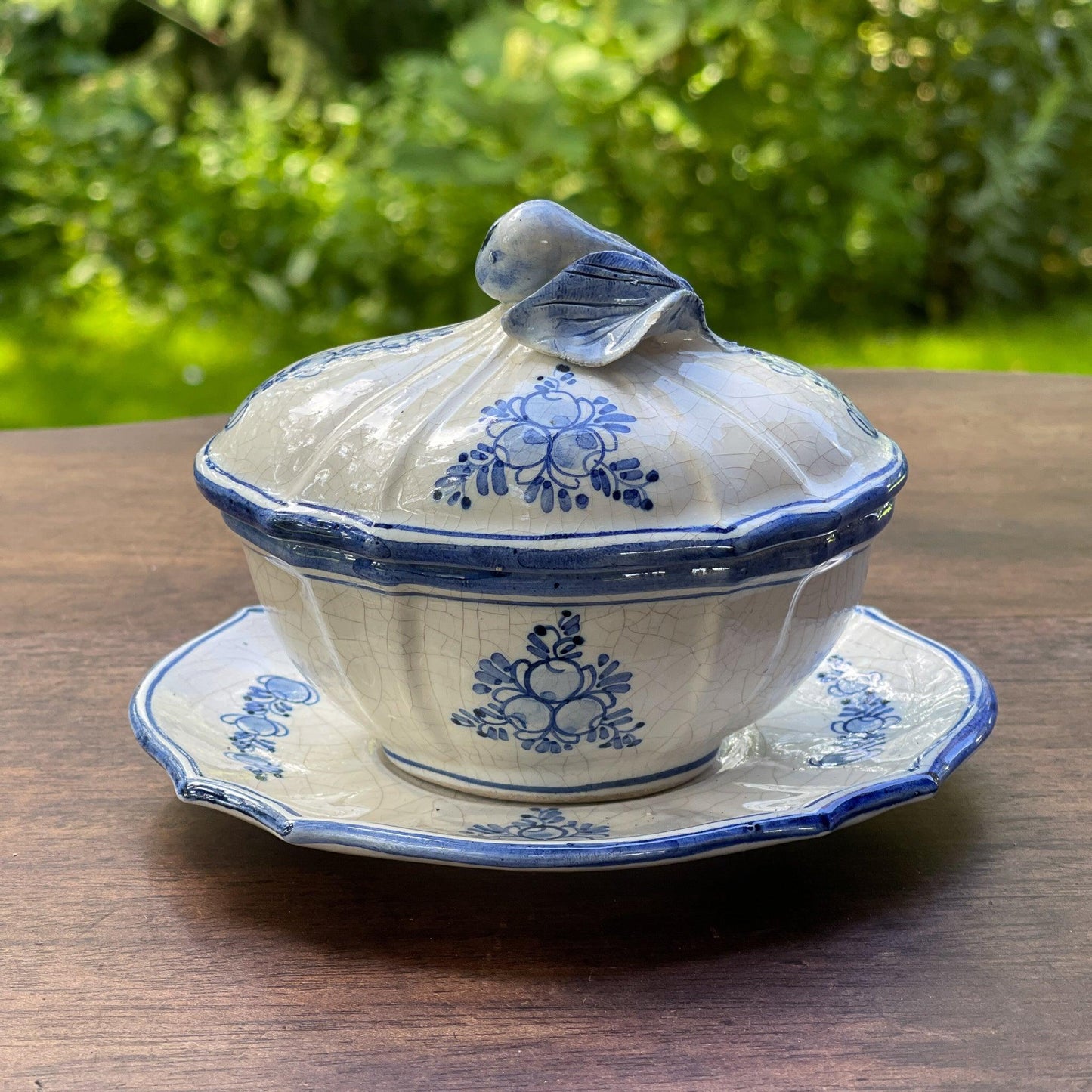 Prachtig antiek ovaal craquelé kommetje - Bamestra Curiosa