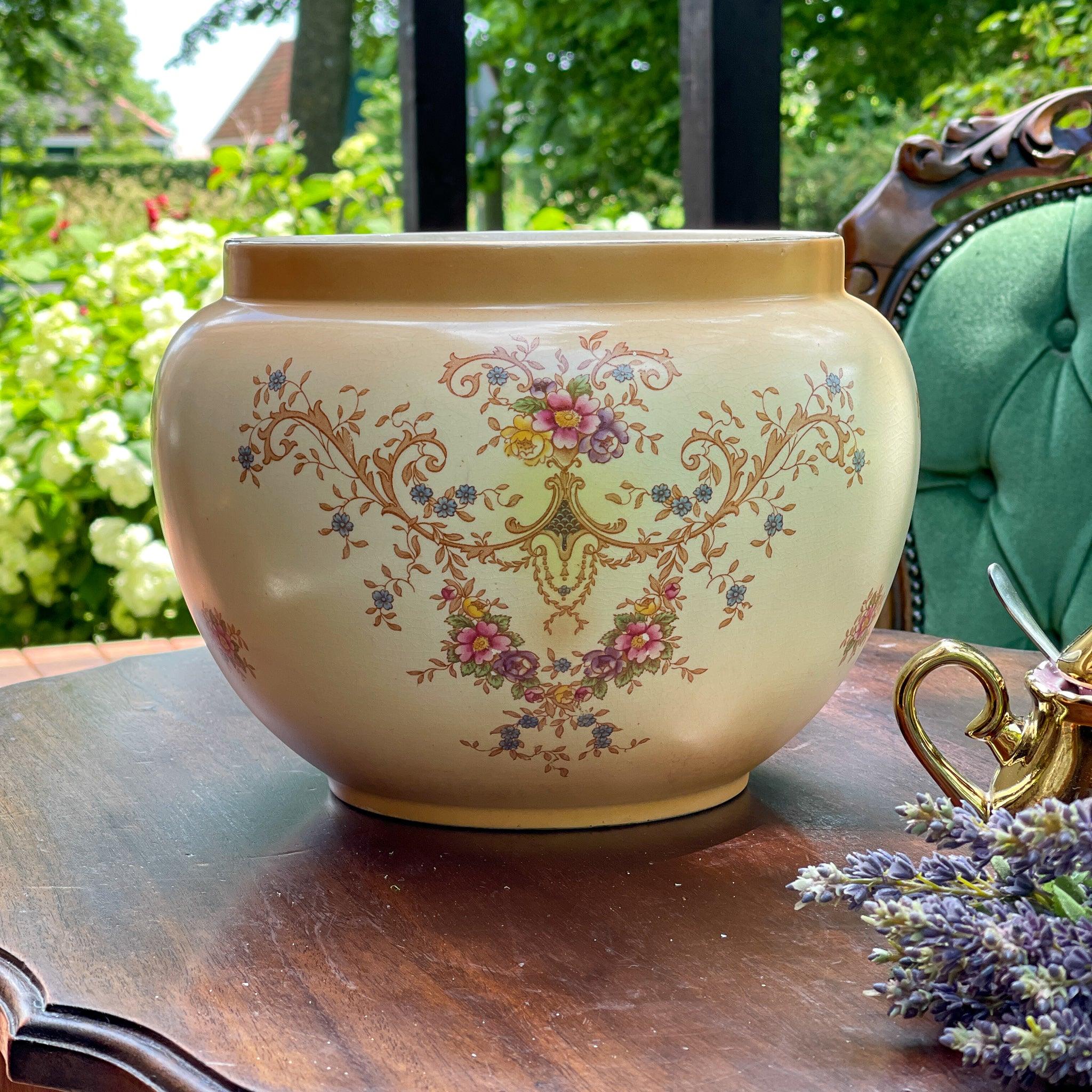 Prachtige antieke Engelse bloempot (1915 - 1929) - The Collectionist