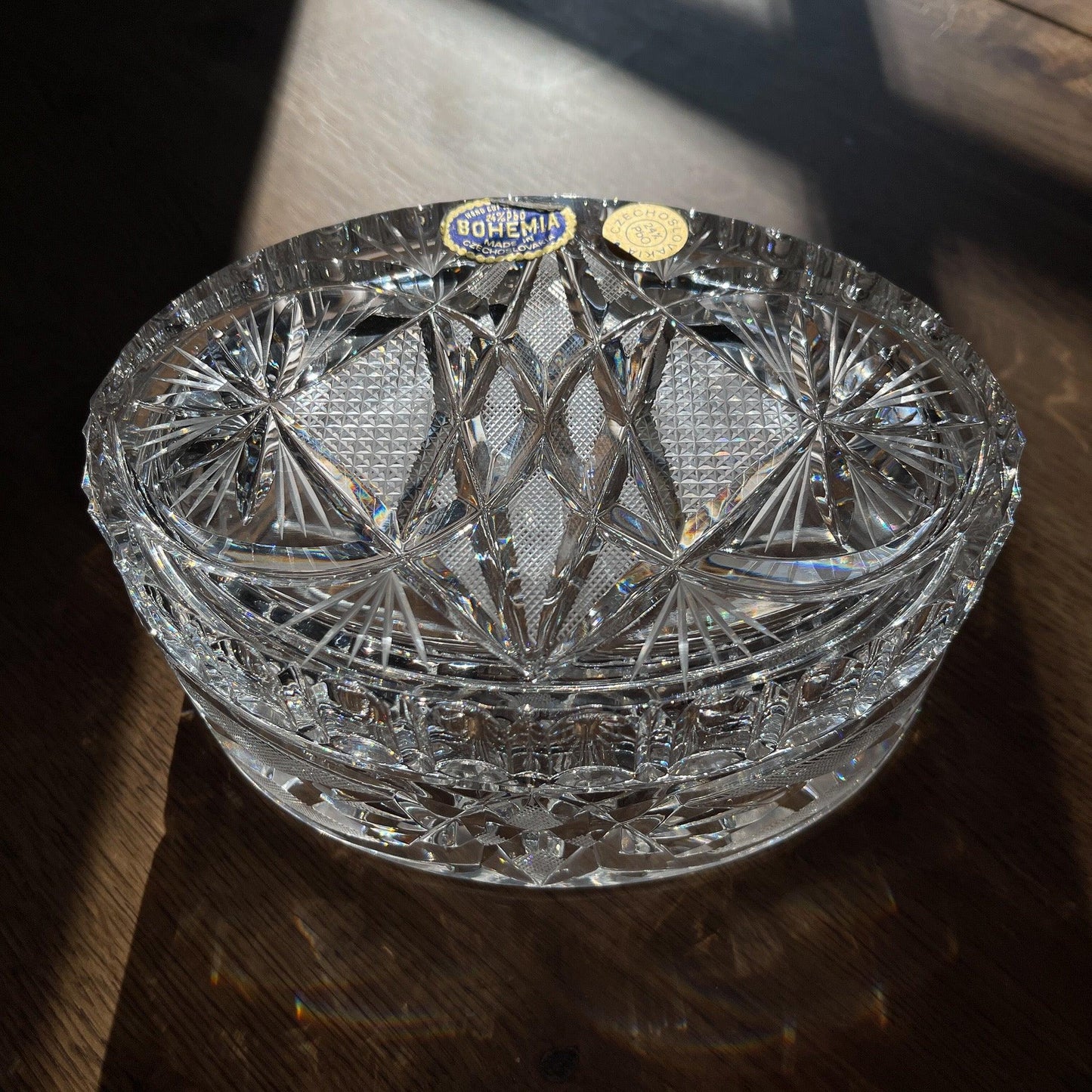 Prachtige Bonbon schaal van Bohemia kristal (1950) - Bamestra Curiosa