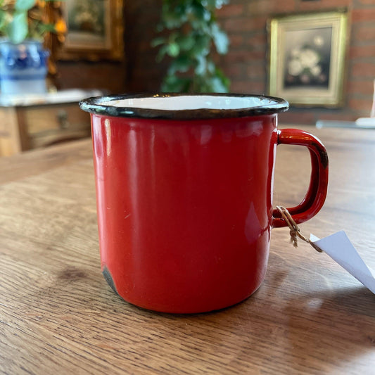 Rode emaille beker - Bamestra Curiosa