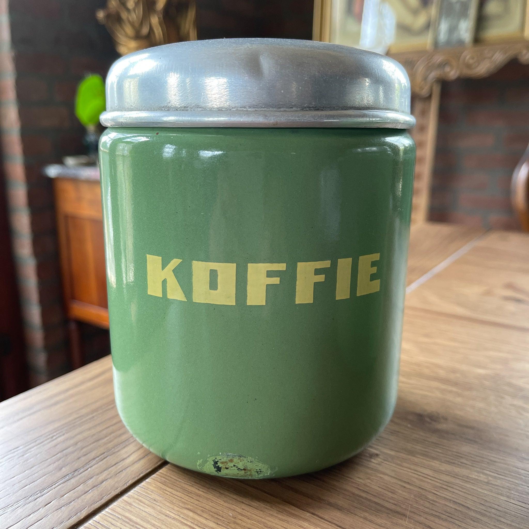 Set emaille koffie thee en suikerbussen - The Collectionist