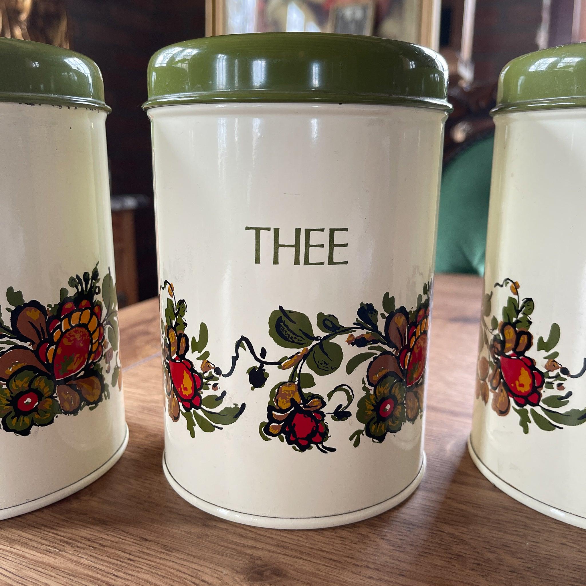 Set van drie koffie thee en suiker blikken - The Collectionist